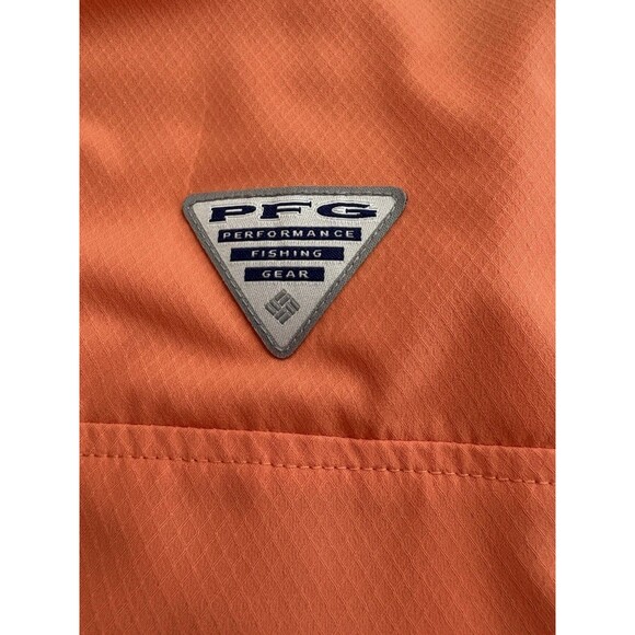 Columbia PFG Omni Shade Vented Short SL Orange Wicking Men Shirt Sz XL Fishing - Picture 4 of 9